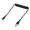 StarTech.com Kabel do ładowania USB A na C o długości 20 cali (50 cm), zwijany, wytrzymały, szybkie ładowanie i synchronizacja, wysokiej jakości kabel USB 2.0 A na USB Type-C, wzmocniony włóknem aramidowym, trwały kabel męski na męski