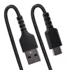 StarTech.com Kabel do ładowania USB A na C o długości 20 cali (50 cm), zwijany, wytrzymały, szybkie ładowanie i synchronizacja, wysokiej jakości kabel USB 2.0 A na USB Type-C, wzmocniony włóknem aramidowym, trwały kabel męski na męski