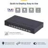 StarTech.com 8-portowy przełącznik KVM DisplayPort z zestawem montażowym do szafy 1U, 4K 60 Hz DP 1.2, przełączanie przyciskowe i skrótami klawiszowymi, 4-portowy hub USB, niezależny od systemu operacyjnego, zgodny z TAA