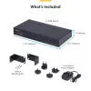 StarTech.com 8-portowy przełącznik KVM DisplayPort z zestawem montażowym do szafy 1U, 4K 60 Hz DP 1.2, przełączanie przyciskowe i skrótami klawiszowymi, 4-portowy hub USB, niezależny od systemu operacyjnego, zgodny z TAA