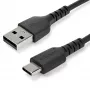 StarTech.com 2m kabel ładujący USB A na USB C - Wytrzymały szybkie ładowanie i synchronizacja USB 2.0 na USB Type C - Wzmocniony kabel M/M 3A czarny - Samsung S10, iPad Pro, Pixel