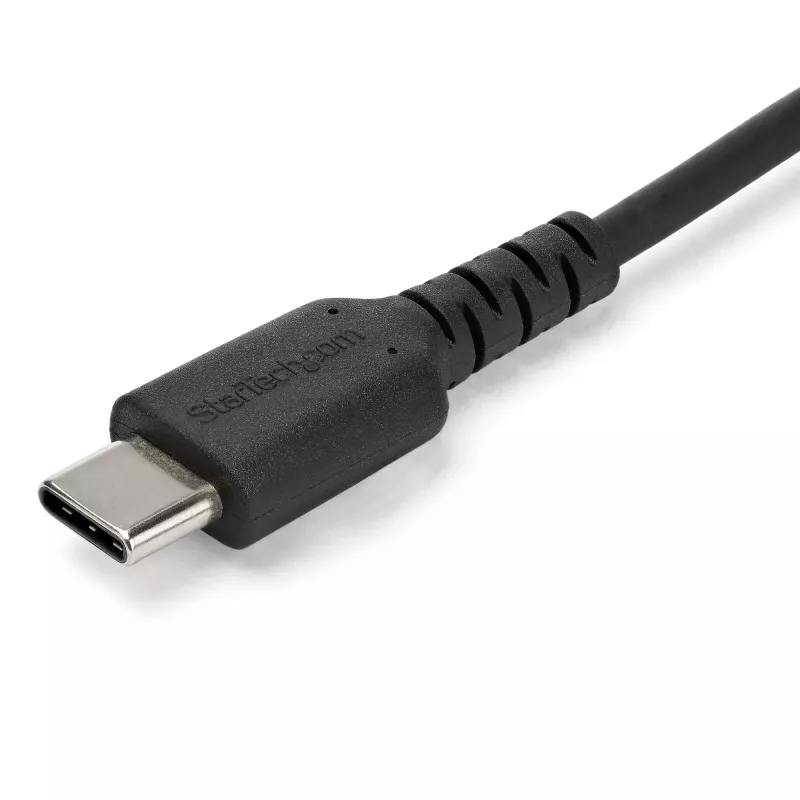 StarTech.com 2m kabel ładujący USB A na USB C - Wytrzymały szybkie ładowanie i synchronizacja USB 2.0 na USB Type C - Wzmocniony kabel M/M 3A czarny - Samsung S10, iPad Pro, Pixel