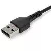 StarTech.com 2m kabel ładujący USB A na USB C - Wytrzymały szybkie ładowanie i synchronizacja USB 2.0 na USB Type C - Wzmocniony kabel M/M 3A czarny - Samsung S10, iPad Pro, Pixel