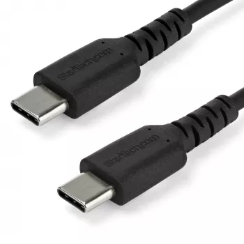 StarTech.com 2m Kabel ładujący USB C - Wytrzymały szybkie ładowanie i synchronizacja USB 2.0 typu C na USB C do laptopa - osłona TPE włókno aramidowe M/M 60W czarny - Samsung S10 S20 iPad Pro MS Surface