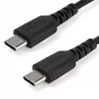 StarTech.com 2m Kabel ładujący USB C - Wytrzymały szybkie ładowanie i synchronizacja USB 2.0 typu C na USB C do laptopa - osłona TPE włókno aramidowe M/M 60W czarny - Samsung S10 S20 iPad Pro MS Surface
