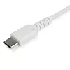 StarTech.com 2m kabel ładujący USB C – Trwały szybkie ładowanie i synchronizacja USB 2.0 Type C do USB C przewód do ładowania laptopa – Osłona TPE Włókno aramidowe M/M 60W Biały – Samsung S10 S20 iPad Pro MS Surface