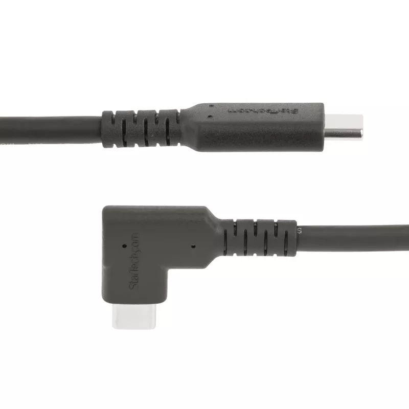 Kabel StarTech.com 2 m USB-C, kątowy, USB 5 Gb/s, Power Delivery 100 W (5 A), 4K 60 Hz DP Alt Mode, wytrzymały przewód USB-C – zgodny z Thunderbolt