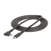 Kabel StarTech.com 2 m USB-C, kątowy, USB 5 Gb/s, Power Delivery 100 W (5 A), 4K 60 Hz DP Alt Mode, wytrzymały przewód USB-C – zgodny z Thunderbolt