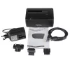 Stacja dokująca StarTech.com Single Bay USB 3.0 do SATA, dok do dysków twardych USB 3.0 (5 Gb/s), zewnętrzna stacja dokująca 2.5/3.5 cala SATA I/II/III HDD/SSD, zatoka na dysk twardy ładowana od góry