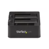 StarTech.com Stacja dokująca dwukieszeniowa USB 3.2 Gen 2 do SATA, USB 10 Gb/s, zewnętrzna do dysków 2,5/3,5 inch SATA I/II/III SSD/HDD, Hot-Swap, górne ładowanie