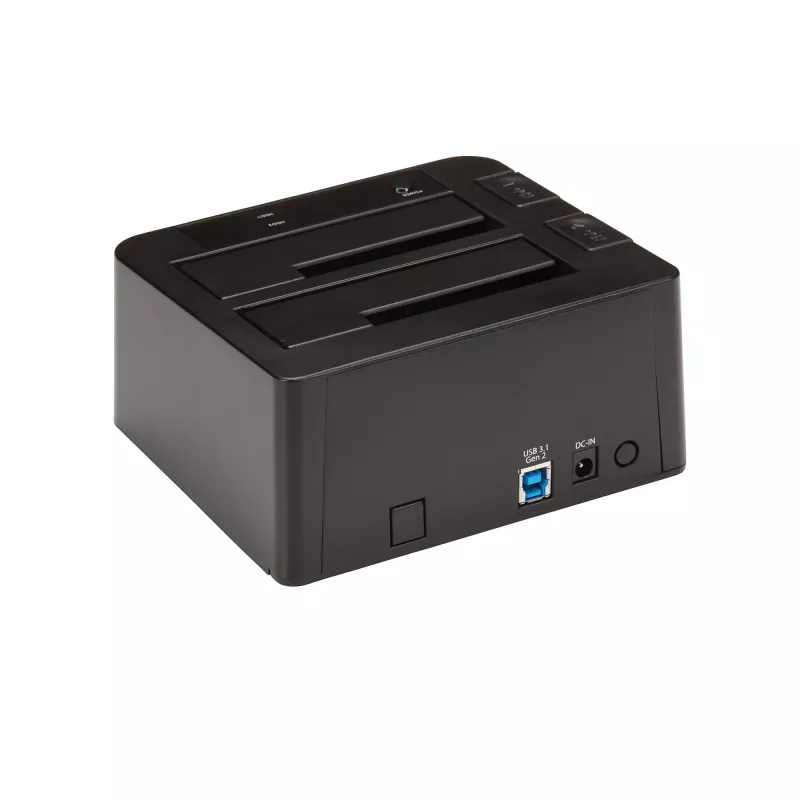 StarTech.com Stacja dokująca dwukieszeniowa USB 3.2 Gen 2 do SATA, USB 10 Gb/s, zewnętrzna do dysków 2,5/3,5 inch SATA I/II/III SSD/HDD, Hot-Swap, górne ładowanie
