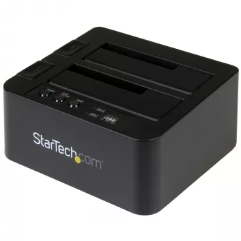 StarTech.com Samodzielny duplikator dysków twardych, dwukieszeniowy kloner/kopiarka HDD/SSD, stacja dokująca USB 3.1 (10 Gb/s) do SATA III HDD/SSD, stacja dokująca do kopiowania dysków twardych, kloner dysków twardych