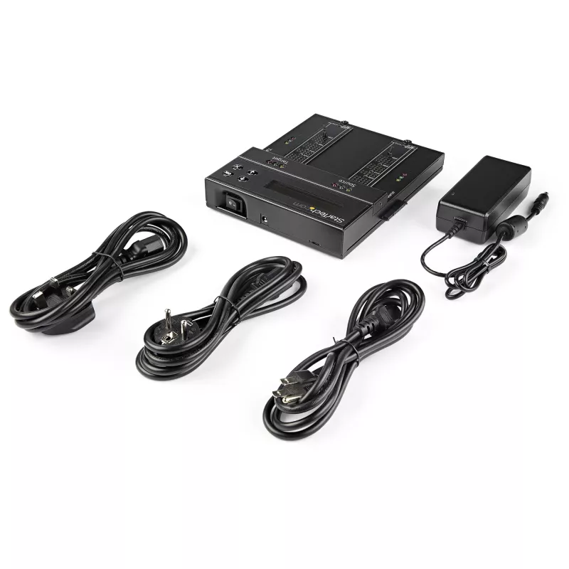 StarTech.com Samodzielny duplikator i kasownik M.2 SATA i M.2 NVMe - Kloner/Wiper HDD/SSD dla M.2 PCIe AHCI/NVMe, M.2 SATA, dysków SATA 2.5/3.5 cala - Zewnętrzny kasownik/duplikator dysków twardych, TAA