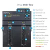 StarTech.com Samodzielny duplikator i kasownik M.2 SATA i M.2 NVMe - Kloner/Wiper HDD/SSD dla M.2 PCIe AHCI/NVMe, M.2 SATA, dysków SATA 2.5/3.5 cala - Zewnętrzny kasownik/duplikator dysków twardych, TAA