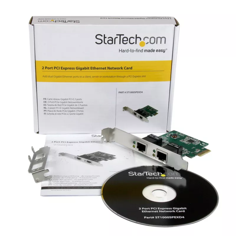 StarTech.com Karta sieciowa serwerowa z dwoma portami Gigabit PCI Express – karta sieciowa PCIe