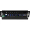 StarTech.com 10-portowy przemysłowy hub USB 3.0 - ochrona ESD i przeciwprzepięciowa~10-portowy hub USB 3.0 - 5 Gb/s - metalowy przemysłowy hub USB-A z ochroną ESD i przeciwprzepięciową - montaż na szynie DIN, ścianie lub biurku - zgodny z TAA rozszerzacz USB