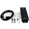 StarTech.com 10-portowy przemysłowy hub USB 3.0 - ochrona ESD i przeciwprzepięciowa~10-portowy hub USB 3.0 - 5 Gb/s - metalowy przemysłowy hub USB-A z ochroną ESD i przeciwprzepięciową - montaż na szynie DIN, ścianie lub biurku - zgodny z TAA rozszerzacz USB