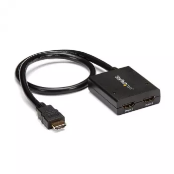 StarTech.com 4K HDMI 2-Port Video Splitter – rozgałęźnik HDMI 1x2 – zasilany przez USB lub zasilacz – 4K 30 Hz