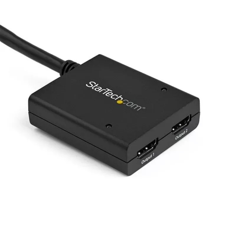 StarTech.com 4K HDMI 2-Port Video Splitter – rozgałęźnik HDMI 1x2 – zasilany przez USB lub zasilacz – 4K 30 Hz