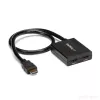 StarTech.com 4K HDMI 2-Port Video Splitter – rozgałęźnik HDMI 1x2 – zasilany przez USB lub zasilacz – 4K 30 Hz