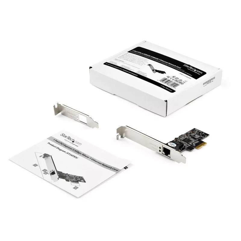 StarTech.com 2.5 Gb/s 2.5GBASE-T PCIe karta sieciowa, wewnętrzna, przewodowa, PCI Express, Ethernet, 2500 Mbit/s, czarna
