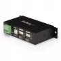 StarTech.com 4-portowy hub USB 2.0 - Metalowy przemysłowy hub USB-A - Hub USB do montażu na szynie DIN, ścianie lub biurku - Zgodny z TAA ekspander USB