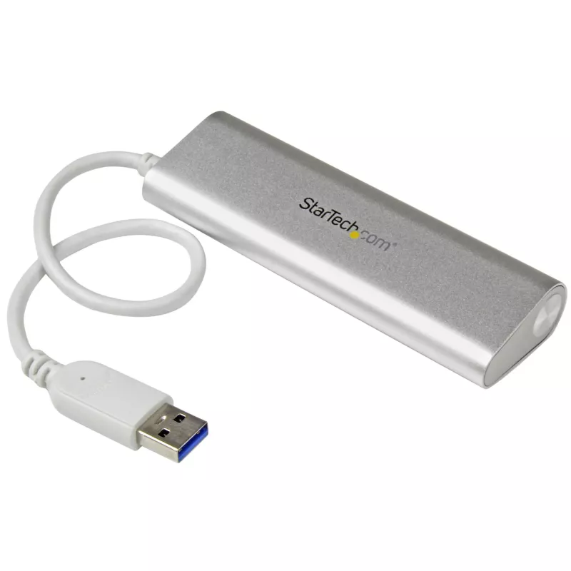 StarTech.com 4-portowy hub USB, USB A na 4x porty USB-A, USB 5 Gb/s, wytrzymała konstrukcja, zasilany magistralowo, przenośny hub USB 3.0 do laptopa