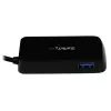 StarTech.com Portable 4 Port SuperSpeed Mini USB 3.0 Hub - Czarny~Portable 4 Port SuperSpeed Mini USB 3.0 Hub - 5Gbps - Czarny