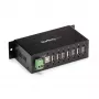 StarTech.com 7-portowy hub USB 2.0 - Metalowy przemysłowy hub USB-A z ochroną ESD i ochroną przeciwprzepięciową 350 W - Montaż na szynie DIN, ścianie lub biurku - Zgodny z TAA rozszerzacz USB