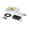 StarTech.com 7-portowy hub USB 2.0 - Metalowy przemysłowy hub USB-A z ochroną ESD i ochroną przeciwprzepięciową 350 W - Montaż na szynie DIN, ścianie lub biurku - Zgodny z TAA rozszerzacz USB