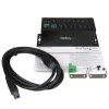 StarTech.com 7-portowy przemysłowy hub USB 3.0 z ochroną ESD ~ 7-portowy hub USB 3.0 (5 Gb/s) – Metalowy przemysłowy hub USB-A z ochroną ESD i ochroną przeciwprzepięciową 350 W – Możliwość montażu na szynie DIN, ścianie lub biurku – Zgodny z TAA rozszerzacz USB