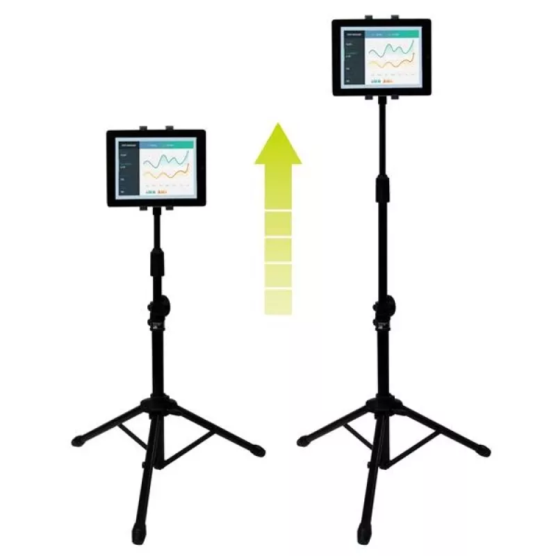 StarTech.com Regulowany statyw na tablet, Tablet/UMPC, Stojak multimedialny, Do użytku wewnątrz pomieszczeń, Czarny