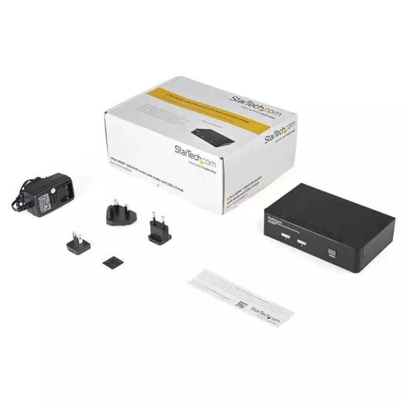 StarTech.com 2-portowy przełącznik KVM USB HDMI z dźwiękiem i hubem USB 2.0