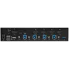 StarTech.com 4-portowy przełącznik HDMI KVM – pojedynczy monitor 4K 60 Hz Ultra HD HDR – biurkowy przełącznik KVM HDMI 2.0 z 2-portowym hubem USB 3.0 (5 Gb/s) i 4x USB 2.0 HID, audio – przełączanie skrótami klawiszowymi – TAA