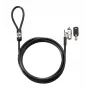 HP Keyed kabel Lock 10 mm, 1,83 m, Okrągły klucz, Stal ocynkowana, Czarny