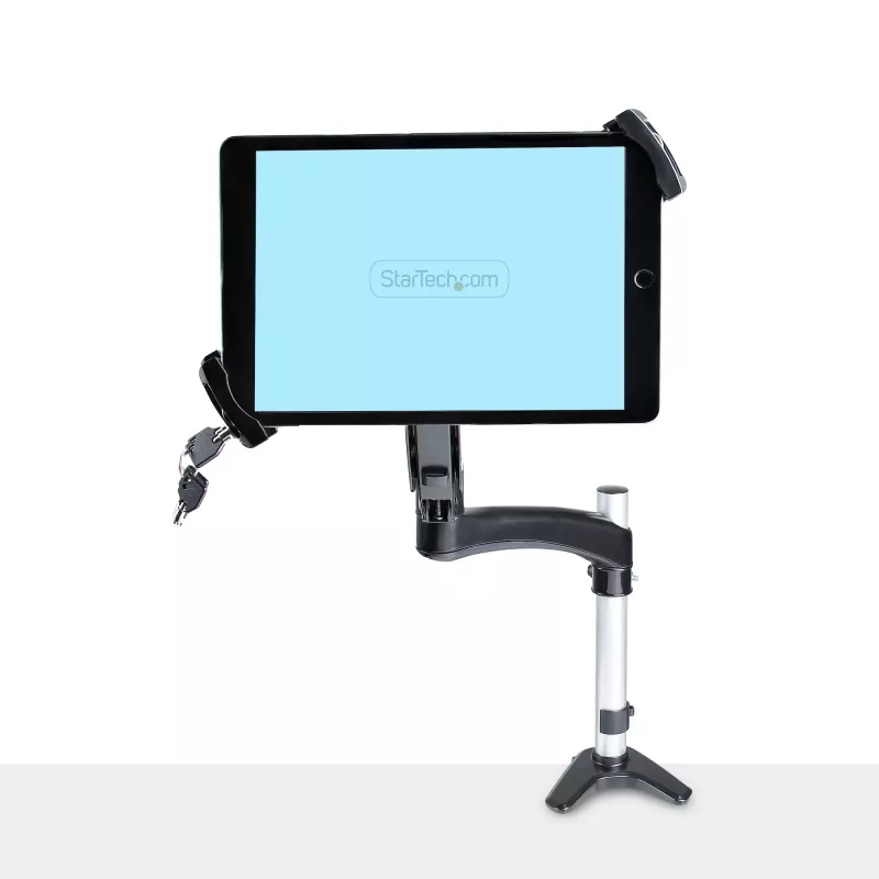 StarTech.com Adapter montażowy VESA do tabletów 7.9 do 12.5 cala - do 2 kg (4.4 funta) - wzory VESA 75x75/100x100 - uniwersalny antykradzieżowy zacisk montażowy VESA do tabletów - bezpieczny uchwyt na tablet - czarny