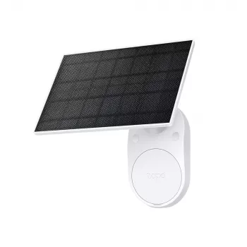 TP-Link Tapo Solar Panel SPEC: 5,2 V 2,5 W FUNKCJA: Port ładowania Type-C, Nieprzerwane zasilanie, Elastyczna instalacja solarna, Współpracuje z kamerą bateryjną, 4 m przewód ładujący (całkowity), Odporny na warunki atmosferyczne (IP65)