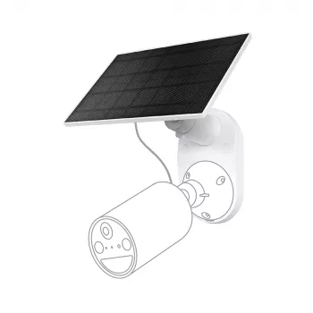 TP-Link Tapo Solar Panel SPEC: 5,2 V 2,5 W FUNKCJA: Port ładowania Type-C, Nieprzerwane zasilanie, Elastyczna instalacja solarna, Współpracuje z kamerą bateryjną, 4 m przewód ładujący (całkowity), Odporny na warunki atmosferyczne (IP65)