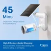 TP-Link Tapo Solar Panel SPEC: 5,2 V 2,5 W FUNKCJA: Port ładowania Type-C, Nieprzerwane zasilanie, Elastyczna instalacja solarna, Współpracuje z kamerą bateryjną, 4 m przewód ładujący (całkowity), Odporny na warunki atmosferyczne (IP65)