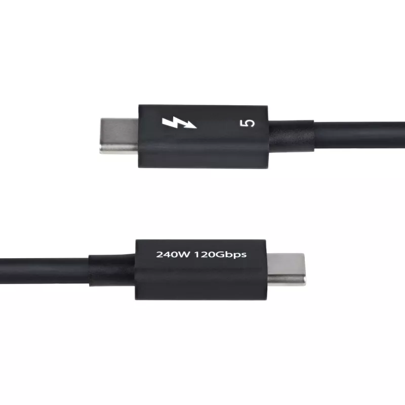 StarTech.com 3ft (1m) kabel Thunderbolt 5, 80 Gb/s/do 120 Gb/s, PD 240 W, 8K 60 Hz, certyfikowany kabel Thunderbolt – kompatybilny z Thunderbolt 4/USB4/USB-C