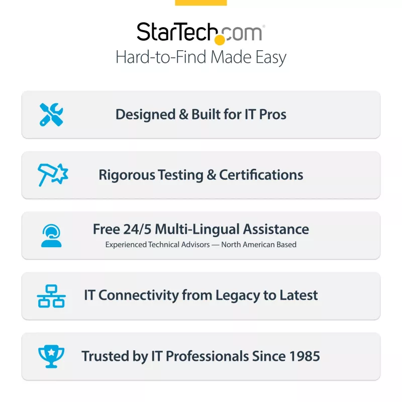 StarTech.com 3ft (1m) kabel Thunderbolt 5, 80 Gb/s/do 120 Gb/s, PD 240 W, 8K 60 Hz, certyfikowany kabel Thunderbolt – kompatybilny z Thunderbolt 4/USB4/USB-C