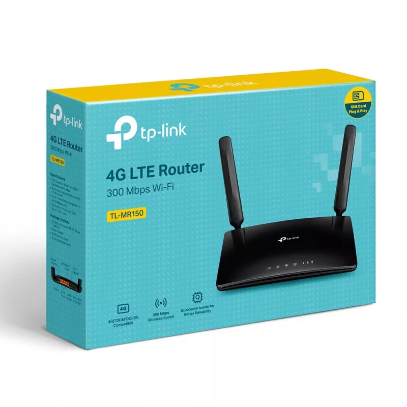 TP-Link TL-MR150 router bezprzewodowy Fast Ethernet Jednopasmowy (2,4 GHz) 4G Czarny