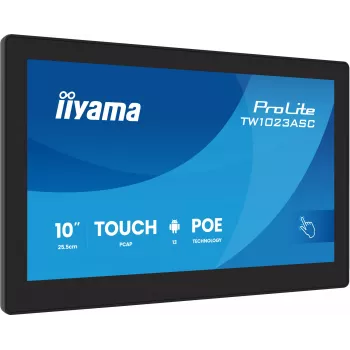 iiyama TW1023ASC-B3P Wyświetlacz reklamowy Kiosk design 25.6 cm (10.1 cala) Wi-Fi 385 cd/m² WXGA Czarny Ekran dotykowy Wbudowany procesor Android 24/7