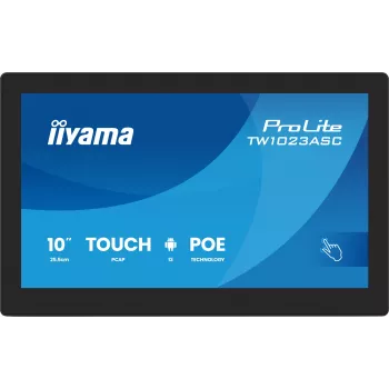 iiyama TW1023ASC-B3P Wyświetlacz reklamowy Kiosk design 25.6 cm (10.1 cala) Wi-Fi 385 cd/m² WXGA Czarny Ekran dotykowy Wbudowany procesor Android 24/7