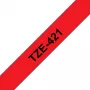 Taśma do etykietowania Brother TZE-421 – czarny nadruk na czerwonym tle