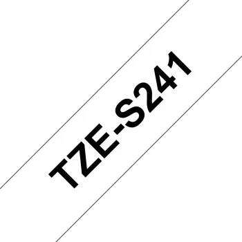 Taśma do drukarek etykiet Brother TZE-S241, czarny na białym, TZ