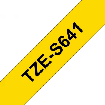 Taśma do etykietowania Brother TZE-S641 czarna na żółtej taśmie TZ