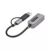 StarTech.com Adapter USB-C na Ethernet 2,5 GbE z konwerterem USB-A, kontroler NBASE-T NIC, sieć USB 3.0 Type-C 2,5/1 G, wiele prędkości, kompatybilny z Thunderbolt, Windows i Mac