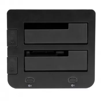 Stacja dokująca StarTech.com Dual-Bay USB 3.0 do SATA i IDE, dok do dysków twardych USB, zewnętrzna stacja dokująca 2,5/3,5 cala SATA I/II/III i IDE (40 pin) SSD/HDD, zatoki na dyski z możliwością hot-swap, ładowanie od góry