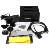Stacja dokująca StarTech.com Dual-Bay USB 3.0 do SATA i IDE, dok do dysków twardych USB, zewnętrzna stacja dokująca 2,5/3,5 cala SATA I/II/III i IDE (40 pin) SSD/HDD, zatoki na dyski z możliwością hot-swap, ładowanie od góry